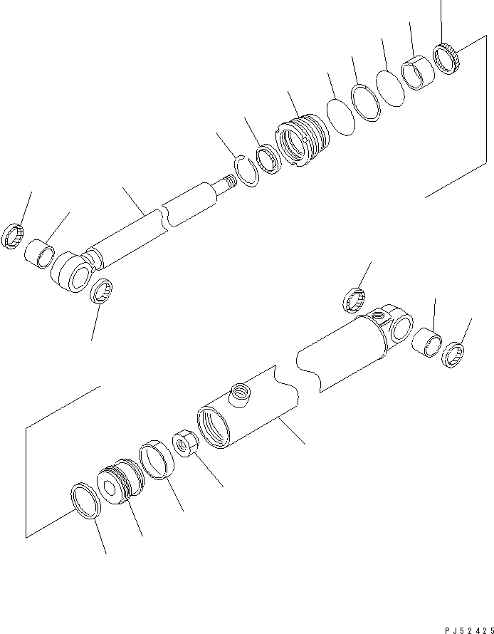 Схема запчастей Komatsu GD605A-5S - ЦИЛИНДР СДВИГ. ОТВАЛА(№-) ГИДРАВЛИКА