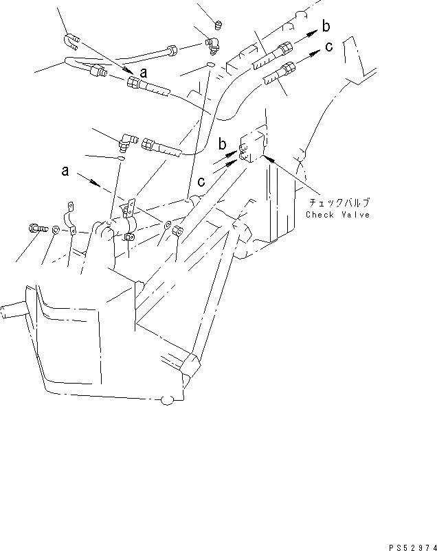 Схема запчастей Komatsu GD605A-5S - ГИДРОЛИНИЯ (ПОВОРОТН. ОТВАЛ Д/СНЕГА ЛИНИЯ ЦИЛИНДРА) (/) ГИДРАВЛИКА