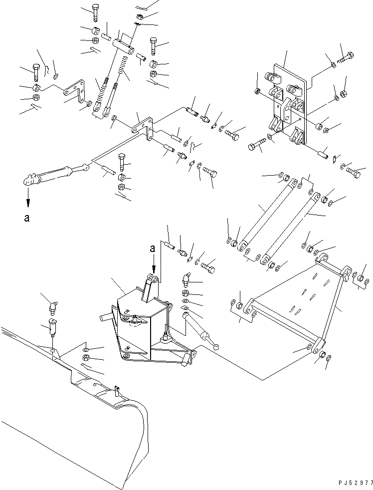 Схема запчастей Komatsu GD605A-5S - ПОВОРОТН. ОТВАЛ Д/СНЕГА (/)(№-) РАБОЧЕЕ ОБОРУДОВАНИЕ