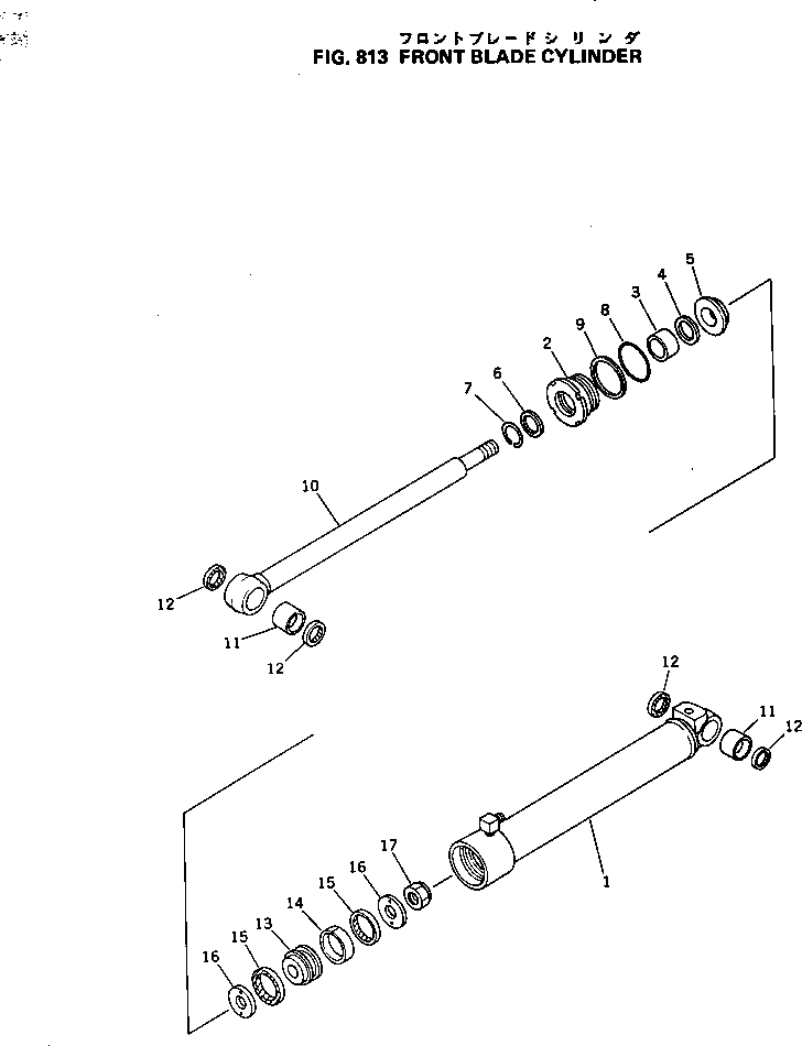 Схема запчастей Komatsu GD605A-3 - ПЕРЕДН. ЦИЛИНДР ОТВАЛА ОПЦИОННЫЕ КОМПОНЕНТЫ