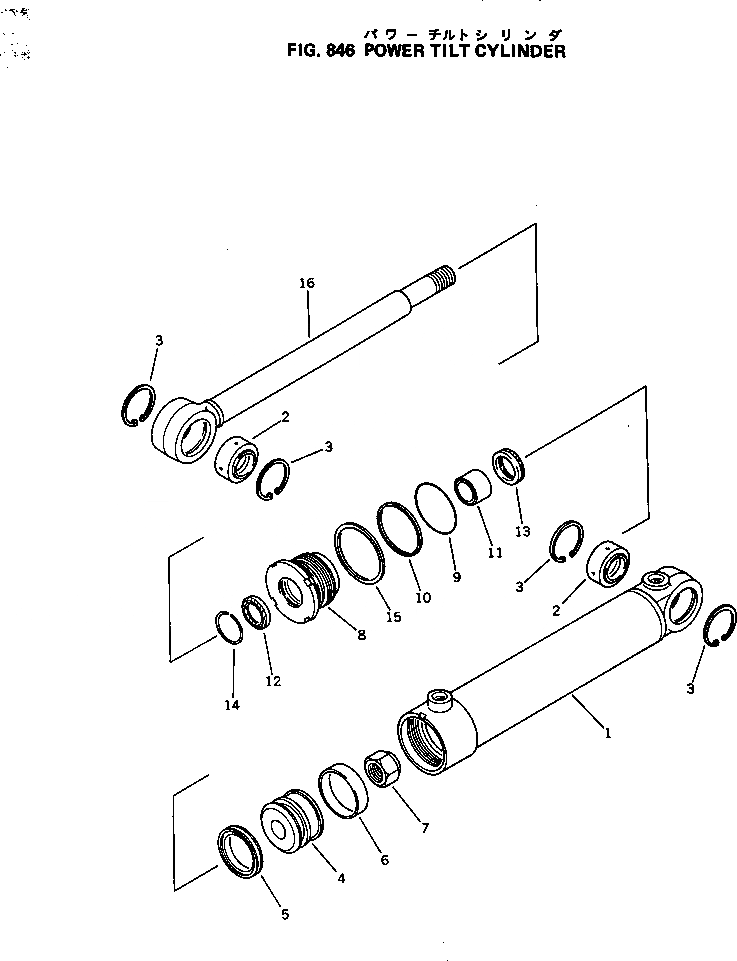 Схема запчастей Komatsu GD605A-3 - ЦИЛИНДР НАКЛОНА ОПЦИОННЫЕ КОМПОНЕНТЫ