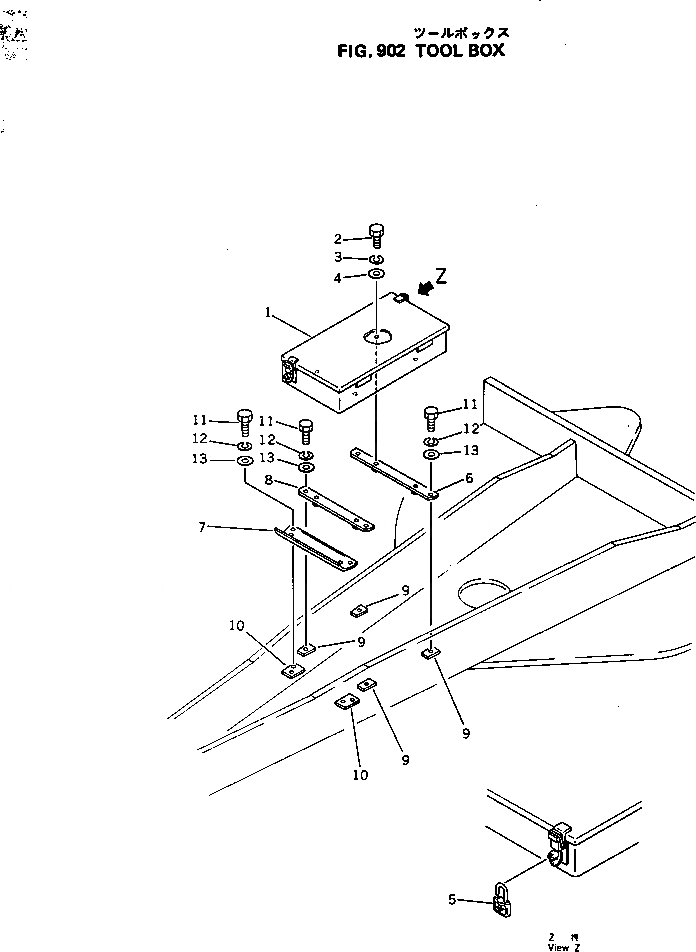 Схема запчастей Komatsu GD605A-3 - ЯЩИК Д/ИНСТРУМЕНТА ИНСТРУМЕНТ И РЕМКОМПЛЕКТЫ
