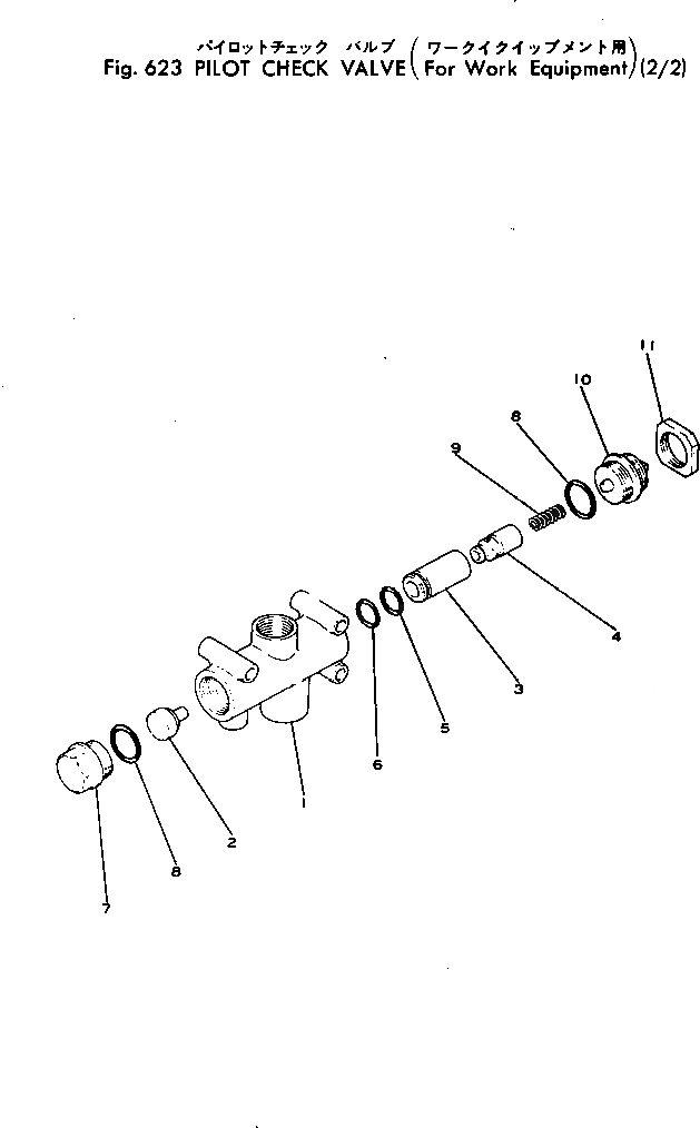 Схема запчастей Komatsu GD605A-1 - ГЛАВН. КОНТРОЛЬНЫЙ КЛАПАН(/) (ДЛЯ РАБОЧ. ОБОРУД-Я) ГИДРАВЛИКА