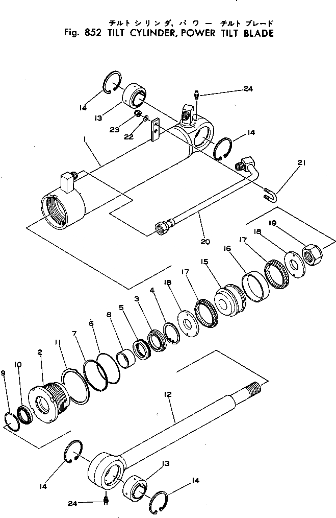 Схема запчастей Komatsu GD605A-1 - ЦИЛИНДР ПЕРЕКОСА¤ НАКЛОНЯЕМ. ОТВАЛ ОПЦИОННЫЕ КОМПОНЕНТЫ