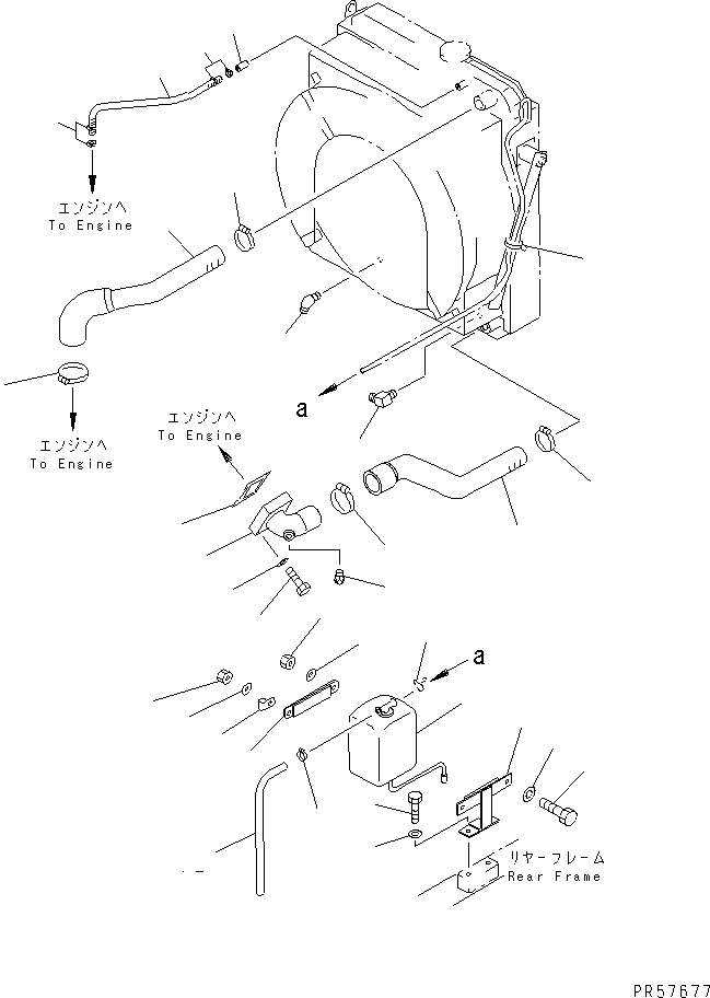Схема запчастей Komatsu GD605A-5 - СИСТЕМА ТРУБ РАДИАТОРА(№-) КОМПОНЕНТЫ ДВИГАТЕЛЯ И ЭЛЕКТРИКА