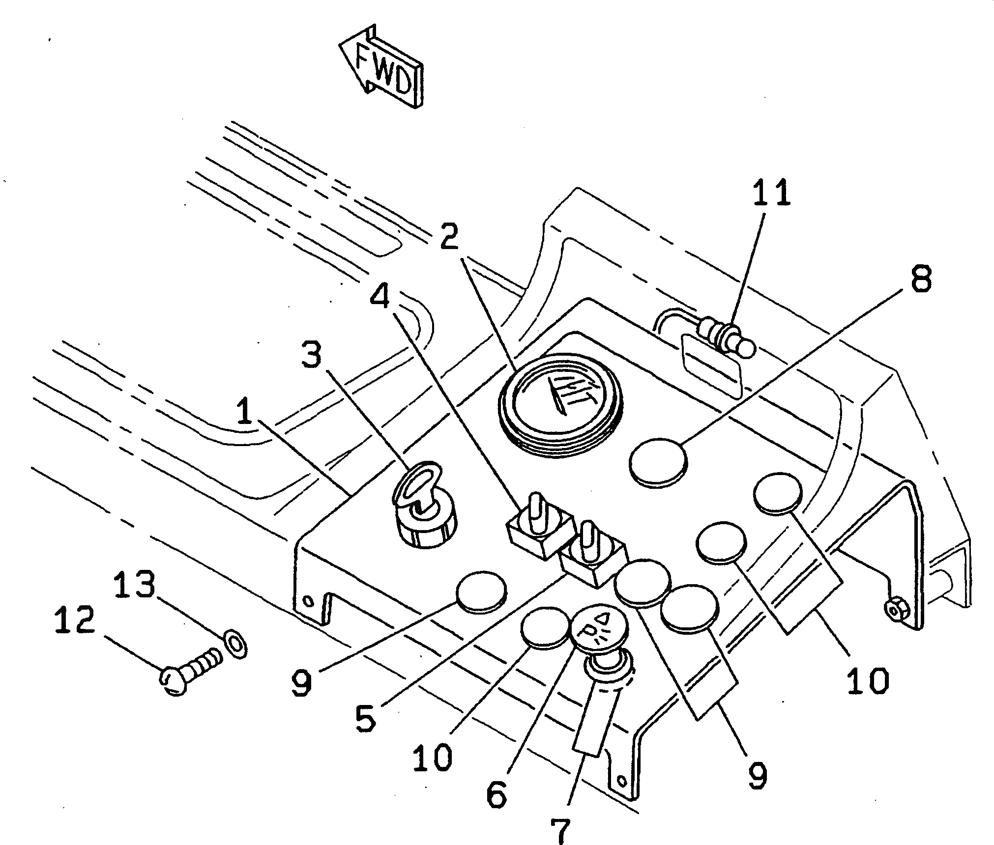 Схема запчастей Komatsu GD605A-5 - ПАНЕЛЬ ПРИБОРОВ(№-) КОМПОНЕНТЫ ДВИГАТЕЛЯ И ЭЛЕКТРИКА