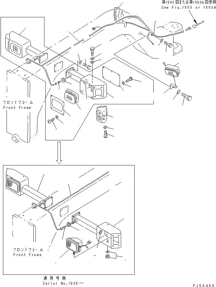 Схема запчастей Komatsu GD605A-5 - ЭЛЕКТРИКА (ПЕРЕДН. ЛИНИЯ) КОМПОНЕНТЫ ДВИГАТЕЛЯ И ЭЛЕКТРИКА