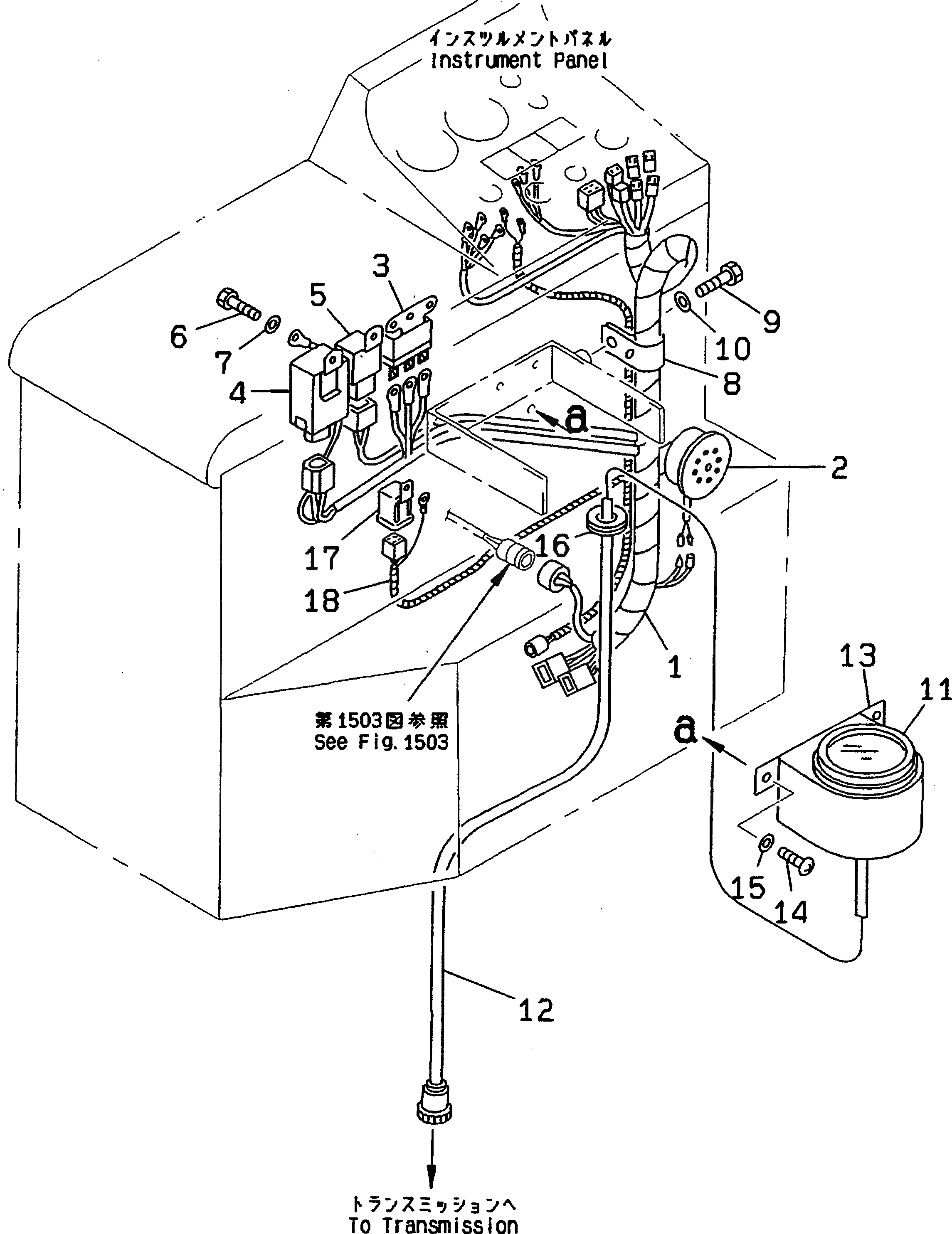 Схема запчастей Komatsu GD605A-5 - ЭЛЕКТРИКА (ЛИНИЯ ПАНЕЛИ ПРИБОРОВ)(№-) КОМПОНЕНТЫ ДВИГАТЕЛЯ И ЭЛЕКТРИКА