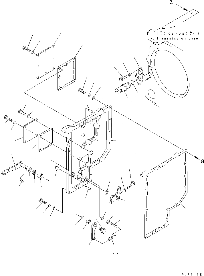 Схема запчастей Komatsu GD605A-5 - ТРАНСМИССИЯ (КЛАПАН УПРАВЛЕНИЯ ТРАНСМИССИЕЙ COVER) СИЛОВАЯ ПЕРЕДАЧА