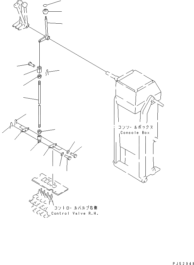 Схема запчастей Komatsu GD605A-5 - ГИДРАВЛ РЫЧАГ УПРАВЛ-Я (ДЛЯ НАКЛОНЯЕМ.)(№-) СИСТЕМА УПРАВЛЕНИЯ