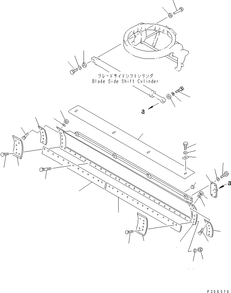 Схема запчастей Komatsu GD605A-5 - ОТВАЛ¤ ШИР. MM РАБОЧЕЕ ОБОРУДОВАНИЕ