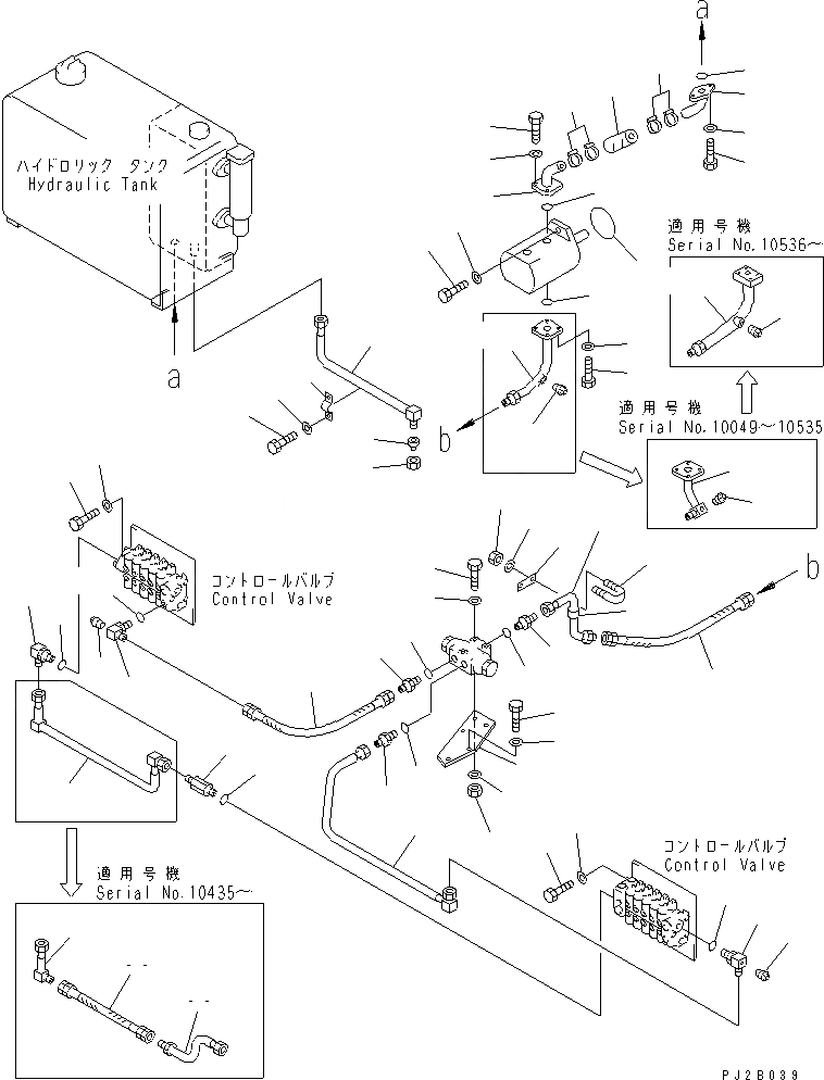 Схема запчастей Komatsu GD611A-1 - ГИДРОЛИНИЯ (ИЗ БАКА В НАСОС - УПРАВЛЯЮЩ. КЛАПАН) ГИДРАВЛИКА