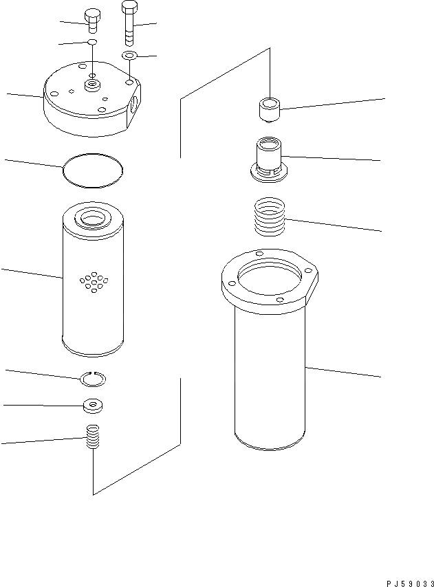 Схема запчастей Komatsu GD621A-1 - МАСЛЯНЫЙ ФИЛЬТР ТРАНСМИССИИ(№-) СИЛОВАЯ ПЕРЕДАЧА
