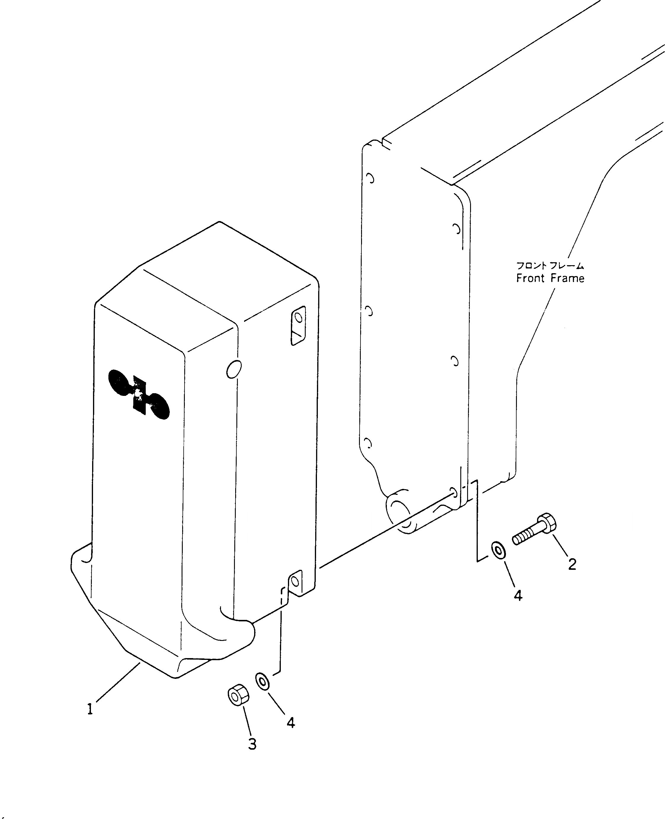Схема запчастей Komatsu GD621A-1 - ПЕРЕДН. ГРУЗ РАМА И ЧАСТИ КОРПУСА