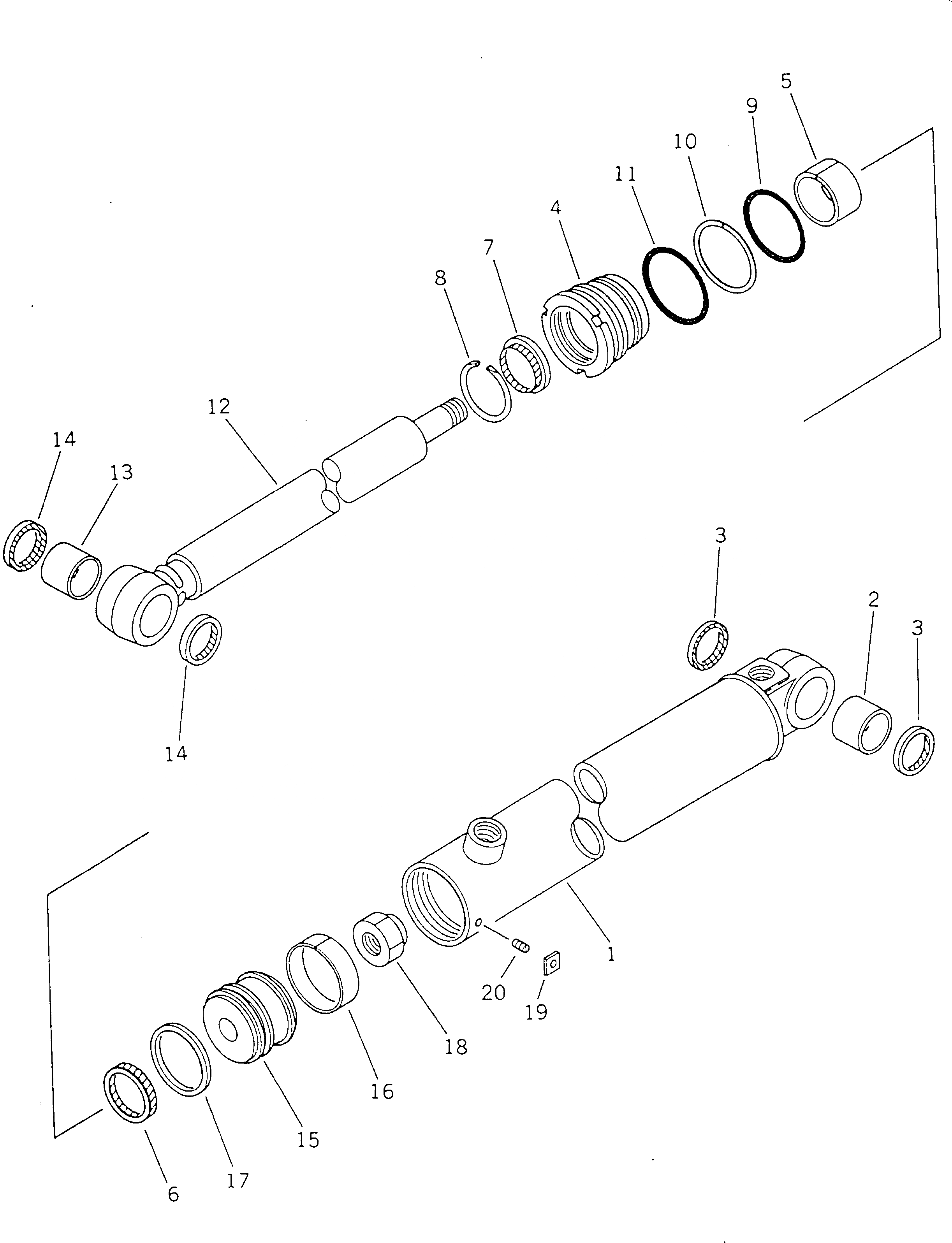 Схема запчастей Komatsu GD621A-1 - ЦИЛИНДР СДВИГ. ОТВАЛА(№-) ГИДРАВЛИКА