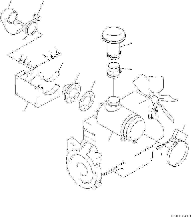 Схема запчастей Komatsu GD621R-1 - ВОЗДУХООЧИСТИТЕЛЬ И СОЕДИНЕНИЯ ВОЗДУХООЧИСТИТЕЛЯ(ДЛЯ ЗАПЫЛЕНН. МЕСТНОСТИ)(№-) КОМПОНЕНТЫ ДВИГАТЕЛЯ И ЭЛЕКТРИКА
