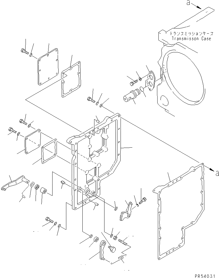 Схема запчастей Komatsu GD621R-1 - ТРАНСМИССИЯ (КРЫШКА УПРАВЛЯЮЩЕГО КЛАПАНА)(№-8) СИЛОВАЯ ПЕРЕДАЧА