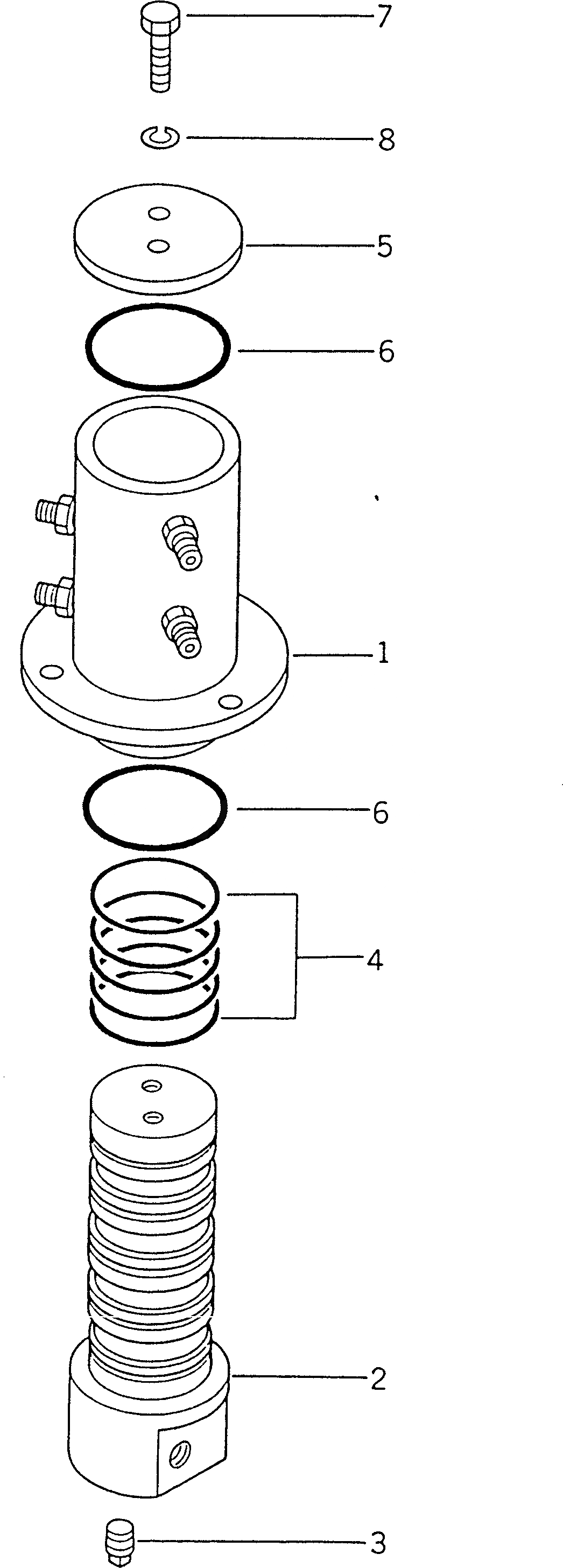 Схема запчастей Komatsu GD621R-1 - ПОВОРОТНОЕ СОЕДИНЕНИЕ (ДЛЯ НАКЛОНЯЕМ.)(№-) ГИДРАВЛИКА