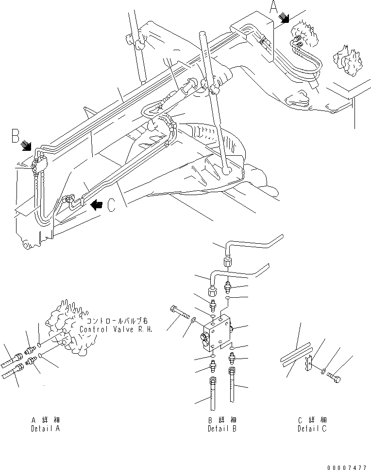 Схема запчастей Komatsu GD621R-1 - ГИДРОЛИНИЯ (СЦЕПНОЕ УСТРОЙСТВО SHIFT ЛИНИЯ ЦИЛИНДРА)(№-) ГИДРАВЛИКА