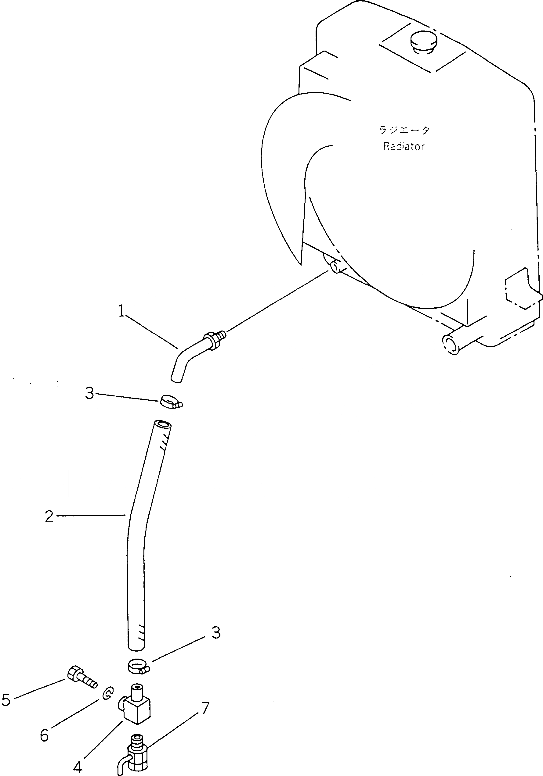 Схема запчастей Komatsu GD623A-1 - СИСТЕМА ТРУБ РАДИАТОРА (УДАЛЕНН. ВОЗВРАТН. ЛИНИЯ) КОМПОНЕНТЫ ДВИГАТЕЛЯ И ЭЛЕКТРИКА