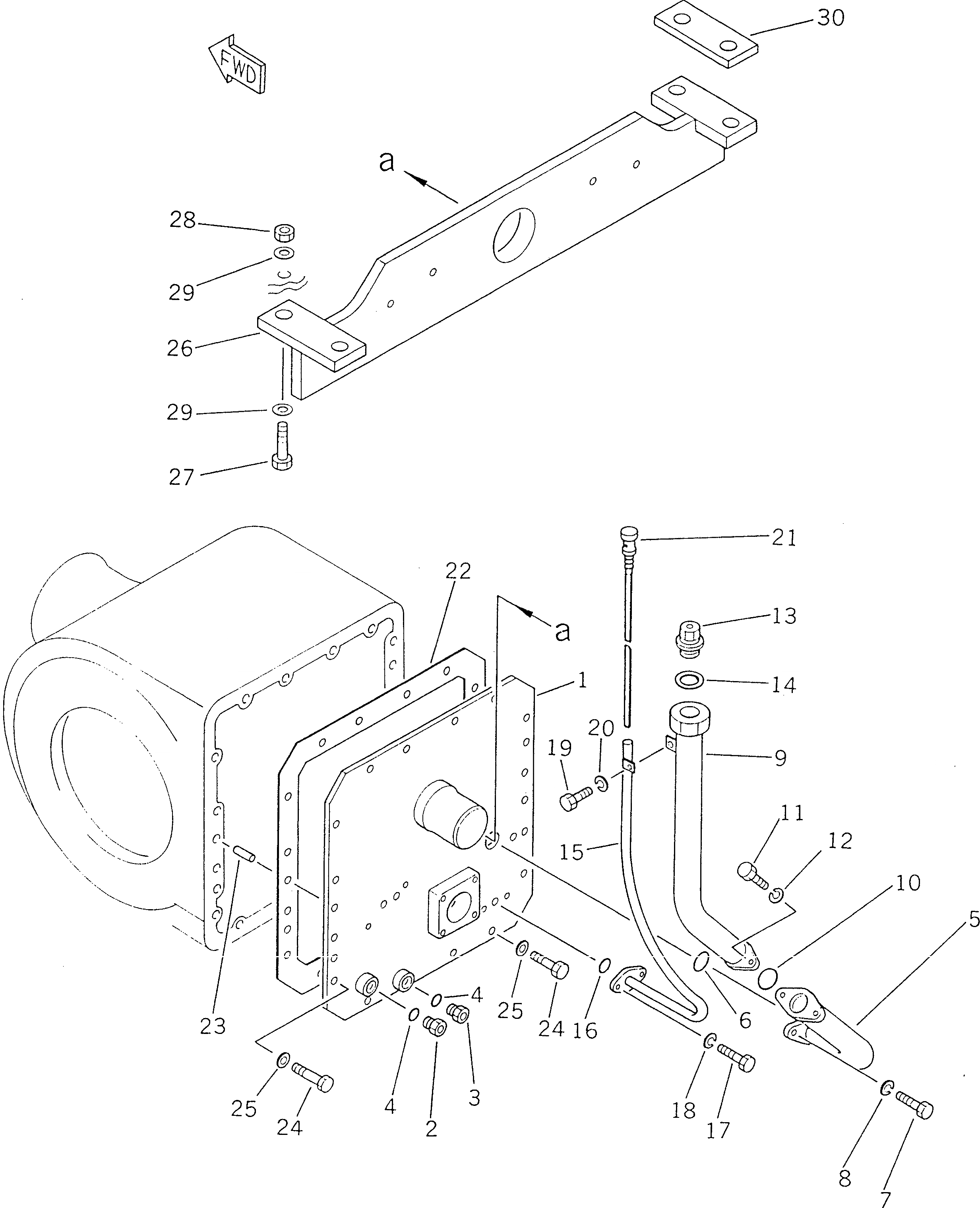 Схема запчастей Komatsu GD625A-1 - КОРПУС КОНЕЧН. ПЕРЕДАЧИ (/) СИЛОВАЯ ПЕРЕДАЧА