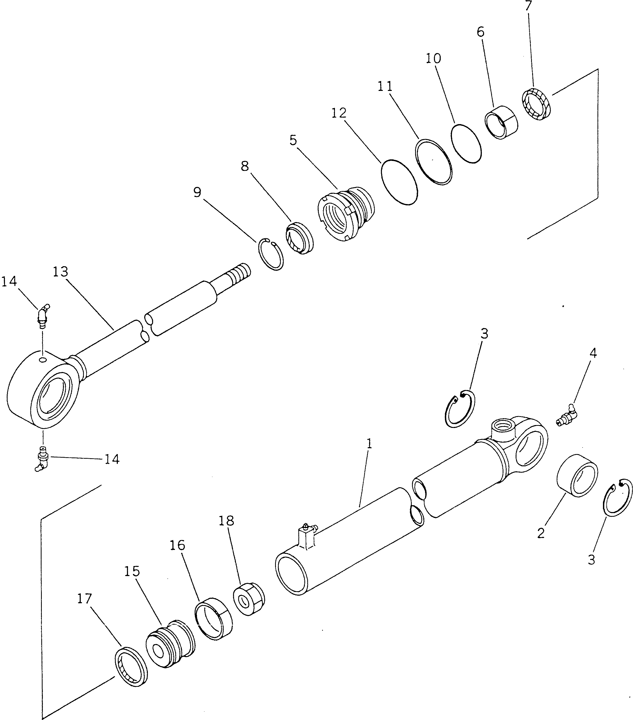 Схема запчастей Komatsu GD625A-1 - ЦИЛИНДР РУЛЕВ. УПР-Я СИЛОВАЯ ПЕРЕДАЧА