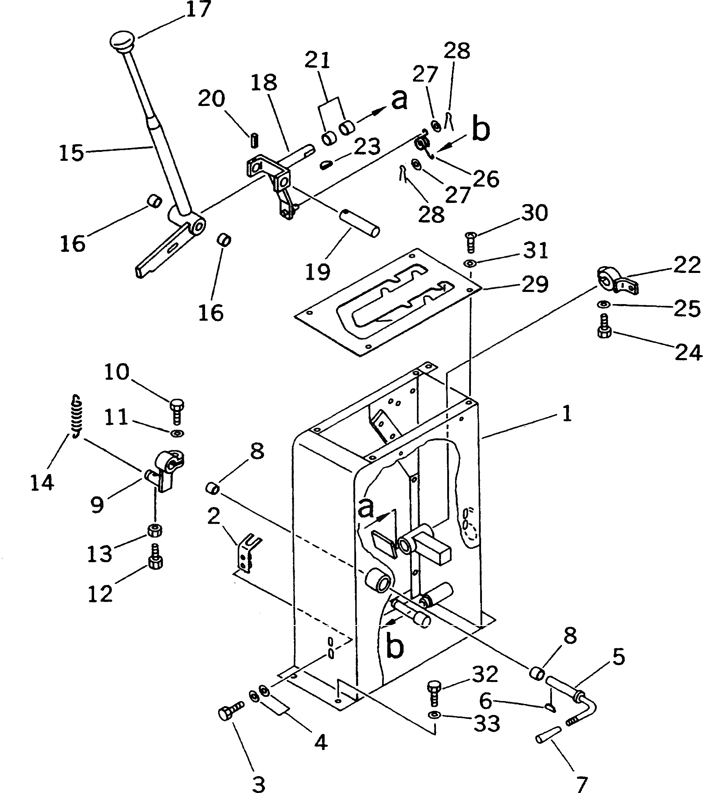Схема запчастей Komatsu GD625A-1 - РЫЧАГ УПРАВЛ-Я ТРАНСМИССИЕЙ(№-) СИСТЕМА УПРАВЛЕНИЯ