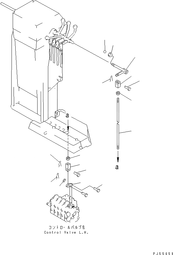 Схема запчастей Komatsu GD625A-1 - ГИДРАВЛ РЫЧАГ УПРАВЛ-Я¤ ЛЕВ. (С РЫХЛИТЕЛЕМ) СИСТЕМА УПРАВЛЕНИЯ