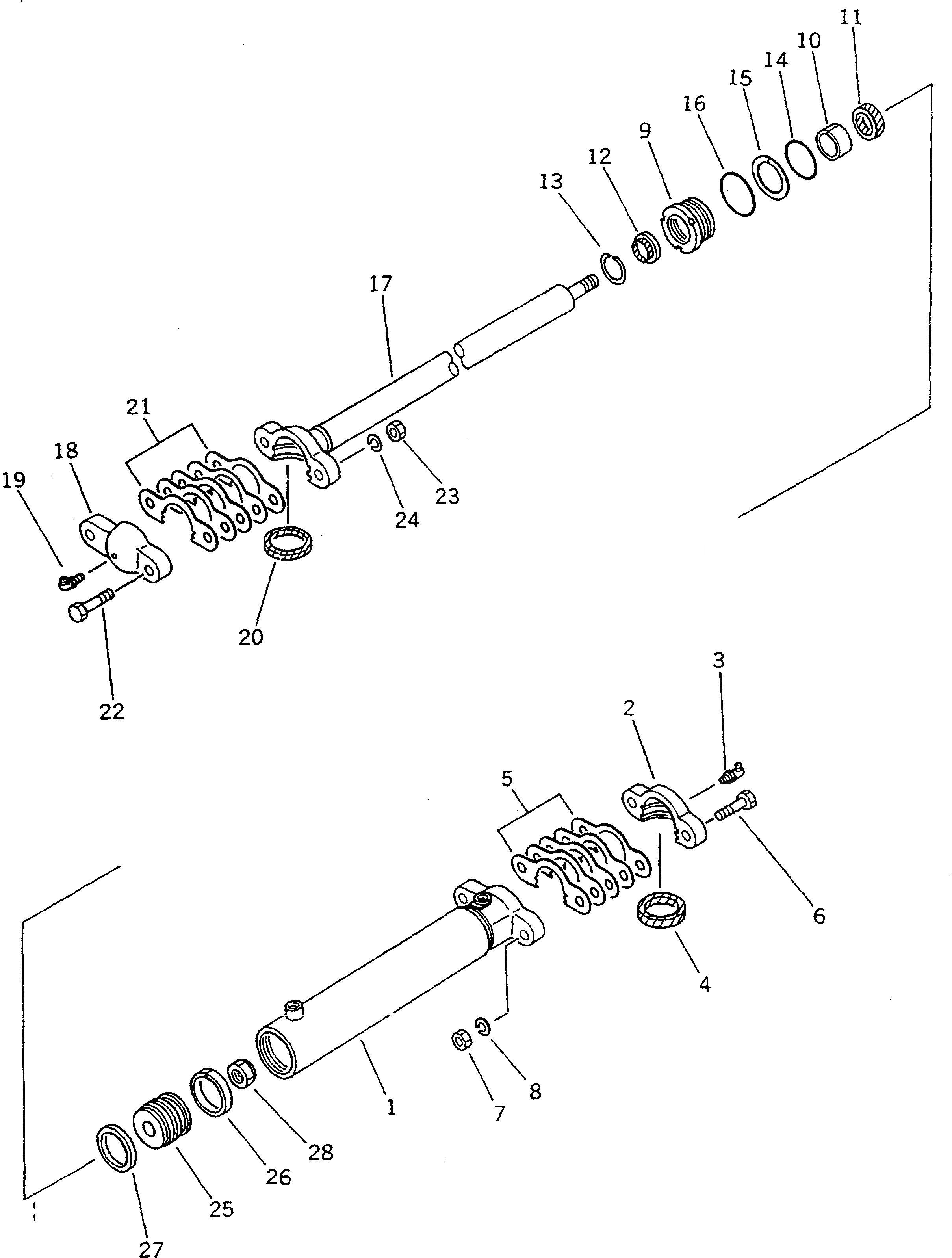 Схема запчастей Komatsu GD625A-1 - БОКОВ. СДВИГ СЦЕПН. УСТР-ВА ЦИЛИНДР ГИДРАВЛИКА