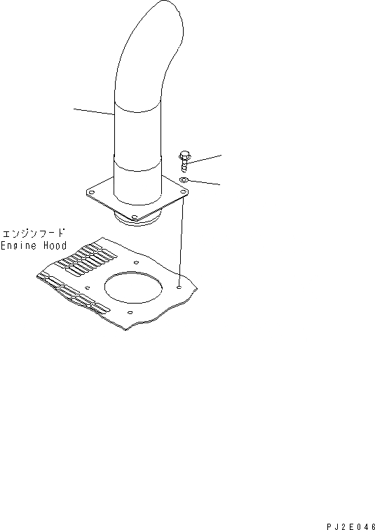 Схема запчастей Komatsu GD655-3Y - ВЫПУСКН. СИСТЕМА КОМПОНЕНТЫ ДВИГАТЕЛЯ