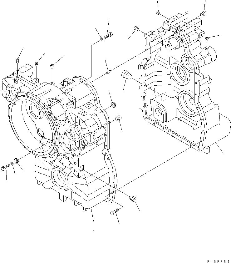 Схема запчастей Komatsu GD655-3Y - ТРАНСМИССИЯ (КОРПУС) ТРАНСМИССИЯ