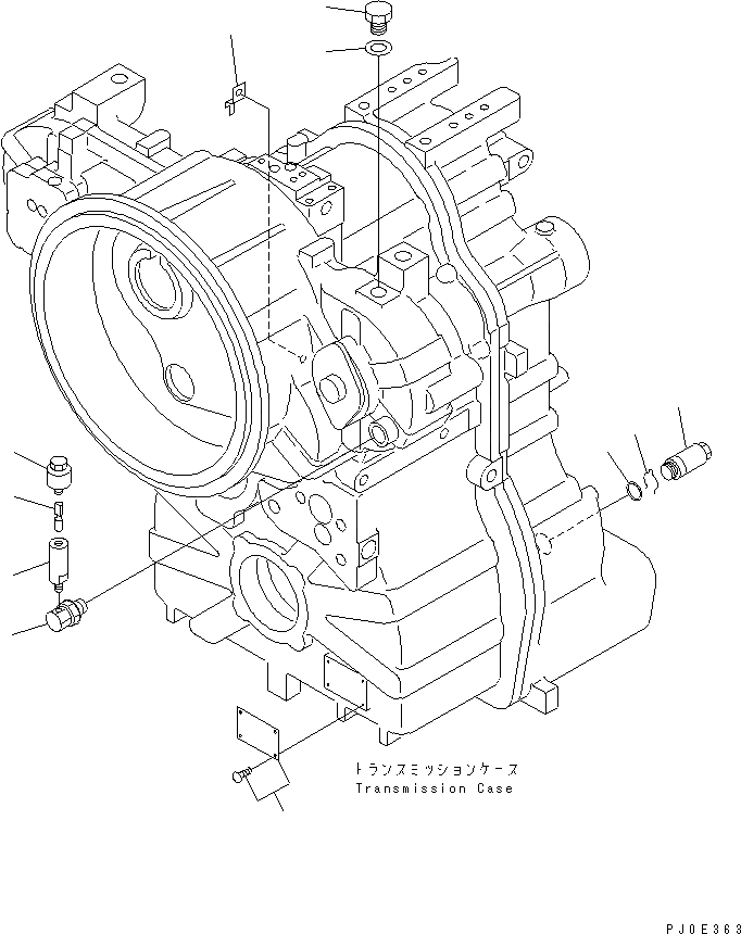 Схема запчастей Komatsu GD655-3Y - ТРАНСМИССИЯ (АКСЕССУАРЫ) ТРАНСМИССИЯ