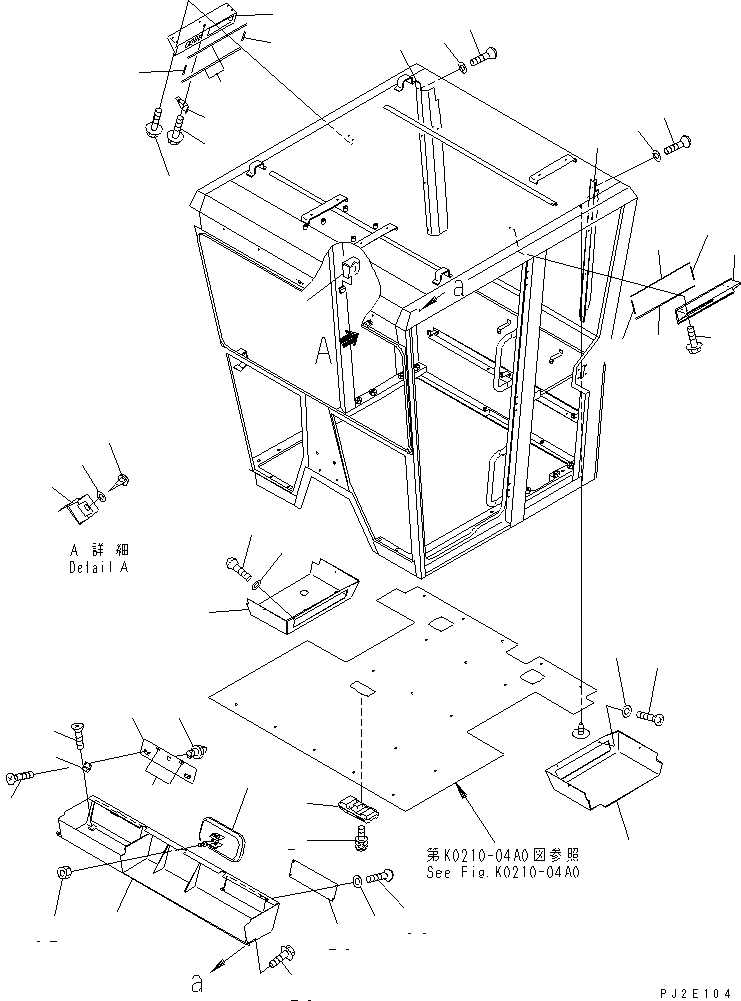 Схема запчастей Komatsu GD655-3Y - КАБИНА (КАБИНА ИНТЕРЬЕР ЧАСТИ) (/) КАБИНА ОПЕРАТОРА И СИСТЕМА УПРАВЛЕНИЯ