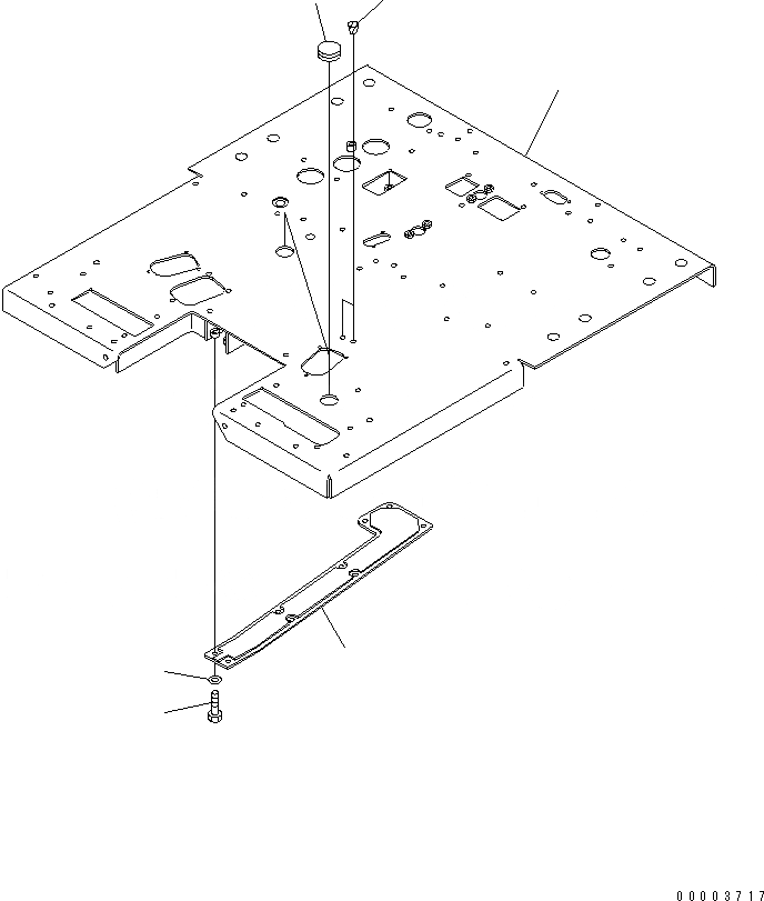 Схема запчастей Komatsu GD655-3Y - ПЛАТФОРМА КАБИНА ОПЕРАТОРА И СИСТЕМА УПРАВЛЕНИЯ
