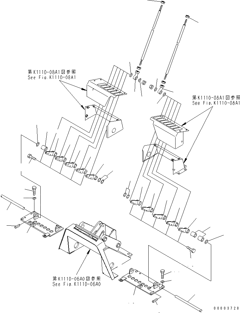 Схема запчастей Komatsu GD655-3Y - КЛАПАН МЕХ-М УПРАВЛ-Я (С SHOCK RELEASE ОТВАЛ) КАБИНА ОПЕРАТОРА И СИСТЕМА УПРАВЛЕНИЯ