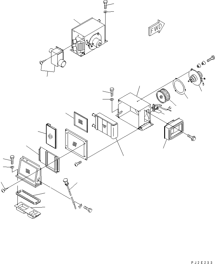 Схема запчастей Komatsu GD655-3Y - ОТОПИТЕЛЬ (С ДОПОЛН. ОБОГРЕВАТ) КАБИНА ОПЕРАТОРА И СИСТЕМА УПРАВЛЕНИЯ