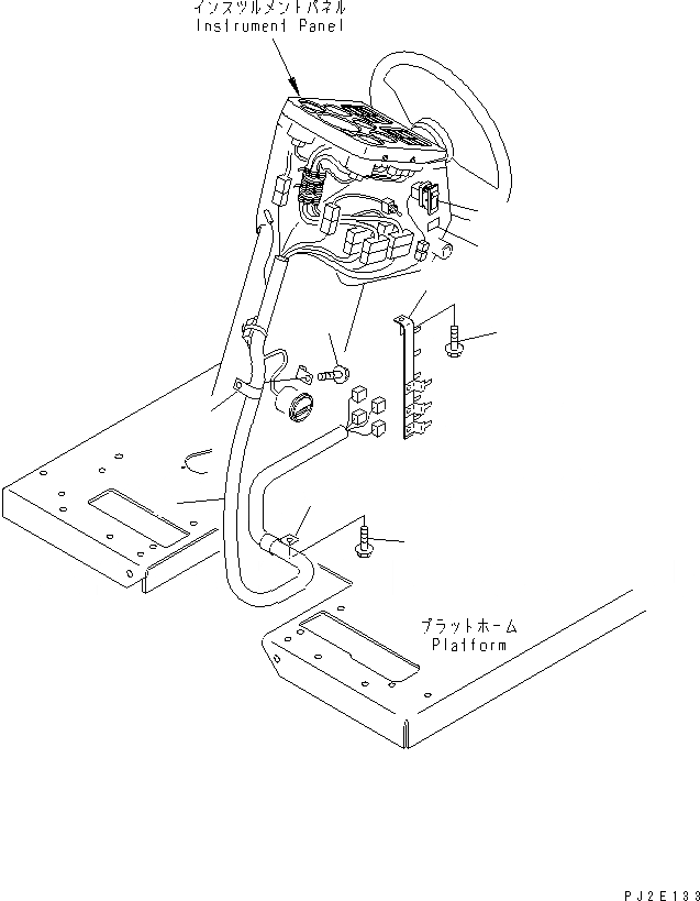 Схема запчастей Komatsu GD655-3Y - ПОЛ Э/ПРОВОДКА КАБИНА ОПЕРАТОРА И СИСТЕМА УПРАВЛЕНИЯ