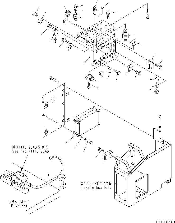 Схема запчастей Komatsu GD655-3Y - КОНСОЛЬН. БЛОК¤ ПРАВ. (ЭЛЕКТРИКА) (КОНТРОЛЛЕР¤ ПЕРЕКЛЮЧАТЕЛЬ И РЕЛЕ) КАБИНА ОПЕРАТОРА И СИСТЕМА УПРАВЛЕНИЯ
