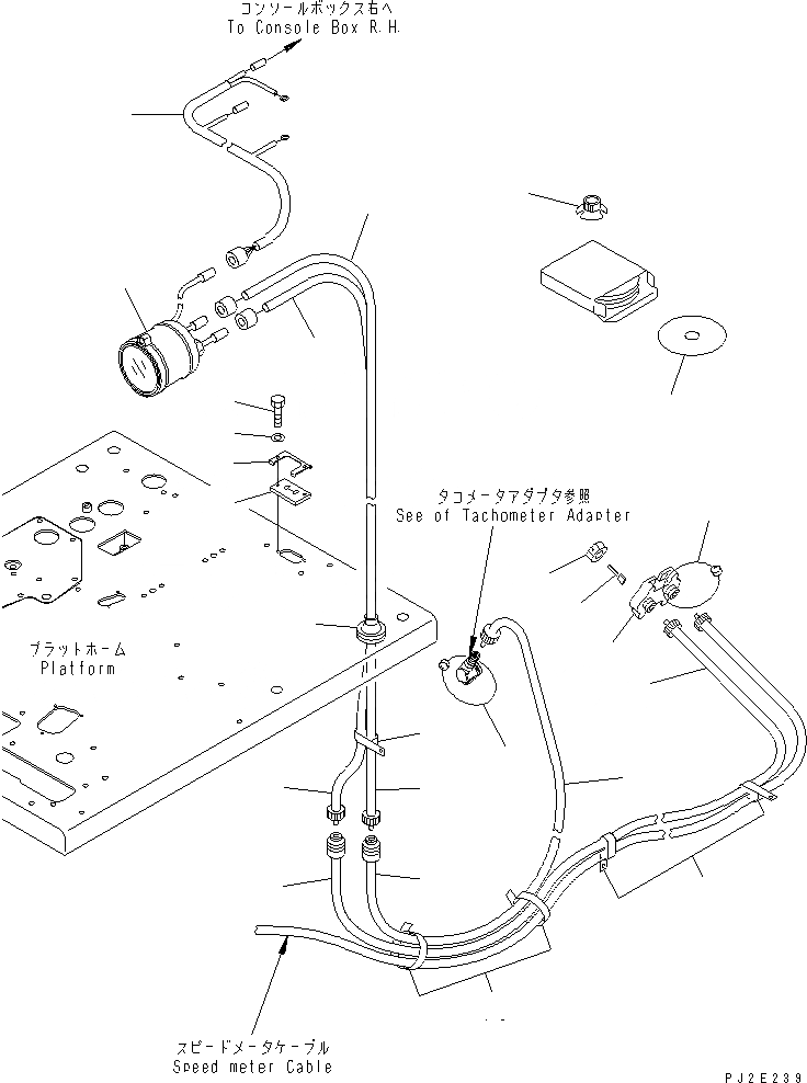 Схема запчастей Komatsu GD655-3Y - ДАТЧИК ТАХОМЕТРА КАБИНА ОПЕРАТОРА И СИСТЕМА УПРАВЛЕНИЯ