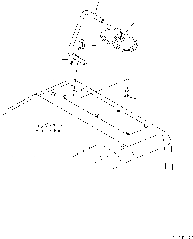 Схема запчастей Komatsu GD655-3Y - НИЖН. ЗЕРКАЛО¤ ЗАДН. ЧАСТИ КОРПУСА