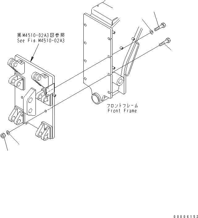 Схема запчастей Komatsu GD655-3Y - СНЕГООЧИСТИТ. V-ТИПА (КРЕПЛЕНИЕ) ЧАСТИ КОРПУСА