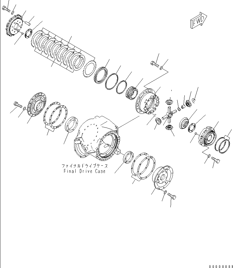 Схема запчастей Komatsu GD655-3A - ЗАДН. МОСТ (КОНЕЧНАЯ ПЕРЕДАЧА) (ДИФФЕРЕНЦ.) (бЛОК. ДИФФЕРЕНЦИАЛА ТИП) ТРАНСМИССИЯ