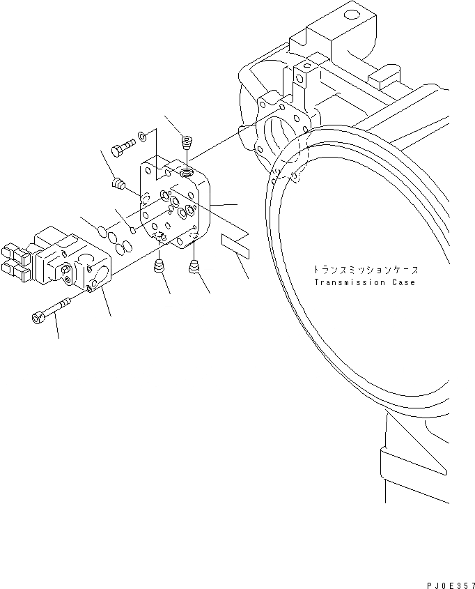 Схема запчастей Komatsu GD655-3A - УПРАВЛЯЮЩ. КЛАПАН (БЛОКИР.-UP КЛАПАН МУФТЫ) ТРАНСМИССИЯ