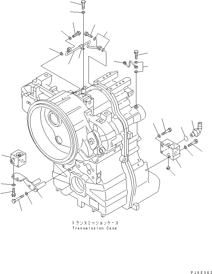 Схема запчастей Komatsu GD655-3A - ТРАНСМИССИЯ (ТРУБЫ /) ТРАНСМИССИЯ