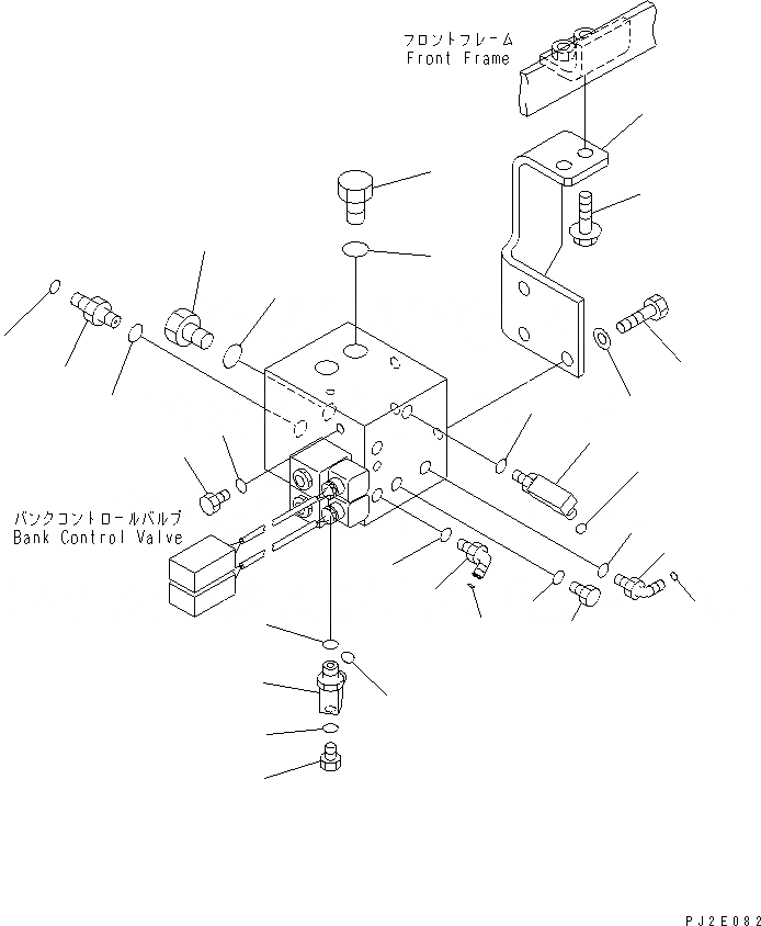 Схема запчастей Komatsu GD655-3A - ГИДРОЛИНИЯ (СОЕДИН-Е¤ ДЛЯ ГРУПП. УПРАВЛЯЮЩ. КЛАПАН) ГИДРАВЛИКА