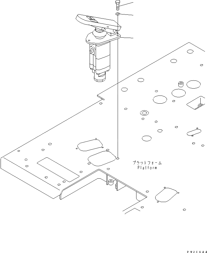 Схема запчастей Komatsu GD655-3A - ПЕДАЛЬ ТОРМОЗА КАБИНА ОПЕРАТОРА И СИСТЕМА УПРАВЛЕНИЯ