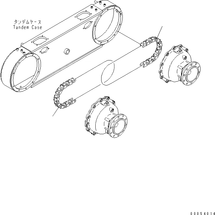 Схема запчастей Komatsu GD655-3E0 - ЗАДН. ПРИВОД МОСТ (ЗВЕЗДОЧКА ЦЕПЬ) ТРАНСМИССИЯ