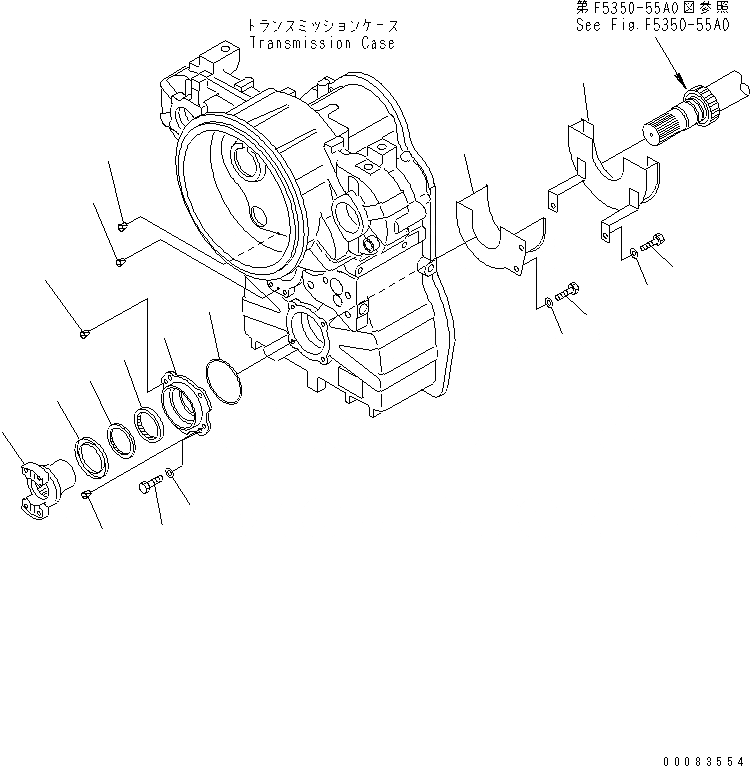 Схема запчастей Komatsu GD655-3E0 - ТРАНСМИССИЯ (ВЫХОД) ТРАНСМИССИЯ
