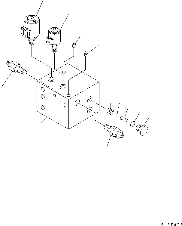 Схема запчастей Komatsu GD655-3E0 - ПАРКОВОЧН. И УПРАВЛ-Е ТОРМОЗОМ КЛАПАН (ВНУТР. ЧАСТИ) ГИДРАВЛИКА