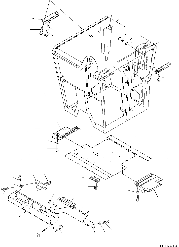 Схема запчастей Komatsu GD655-3E0 - КАБИНА (КАБИНА ИНТЕРЬЕР ЧАСТИ) (/) (ВЫС. КАБИНА ROPS) КАБИНА ОПЕРАТОРА И СИСТЕМА УПРАВЛЕНИЯ